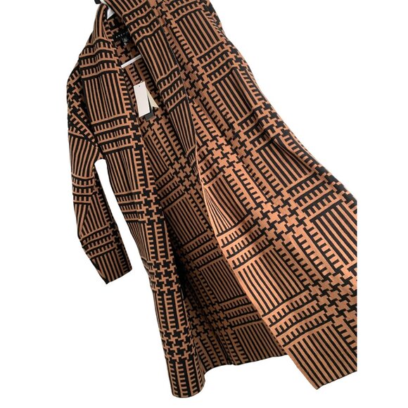 Womens Premise Geo Cognac Cardigan Open 7185 Size S/M NWT Shawl Collar Laser cut - Picture 3 of 12
